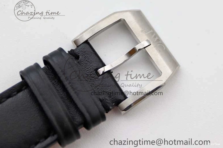 MIROTIME 0122 Vibrant Mark XVIII IW327001 SS M+F 1:1 Best Edition Black Dial on Black Leather Strap A 7055